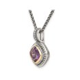 thumbnail image 4 of Collier Pendentif en Améthyste Naturelle de 8 mm en Argent Sterling avec Chaîne, 4 of 4
