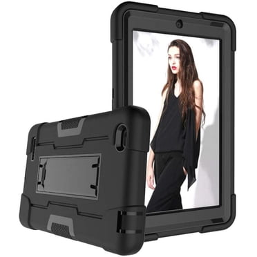 Mignova Étui for Walmart Onn Tablette 7 Pouces, Étui Hybride Robuste Antichute et Antichoc (avec Support Intégré), Tablette Android for Walmart Onn 7 Pouces (Étui 100005206) (Noir/noir)