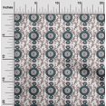 thumbnail image 1 of oneOone Georgette Viscose Fabric Leaves & Floral Block Print Fabric BTY 42 Inch Wide, 1 of 4