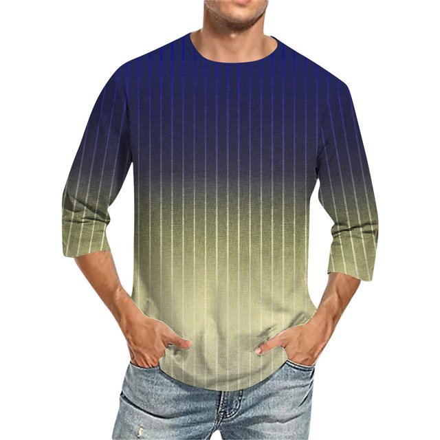SDNall Shorts pour Hommes Imprimé Col Rond Mode Décontractée Manches Courtes Blouses Chemises Chemises pour Hommes, Tee-Shirts Manches Longues pour Hommes, Chemises Manches Longues pour Hommes