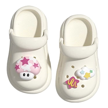 MIASHUI Kids Clogs Girls Boys Cute Cartoon Slides Sandals Lightweight Garden Water Shoes,Beige,5-5.5 Years