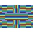 thumbnail image 1 of Ahgly Tapis Rectangulaire Lavable en Machine Intérieur Transitionnel Vert Émeraude, 3 Pieds x 5 Pieds, 1 of 7