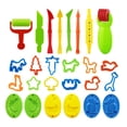 thumbnail image 1 of 26 Pieces Play Dough Tools Playdough Accessories Set Various Molds Rollers Cutters Educational Gift for Children, Random Color, 1 of 7