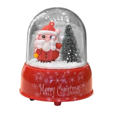 Boîte à Musique de Noël Bonhomme de Neige Père Noël Boule de Neige Ornement Cadeau Père Noël Fille Bonhomme de Neige