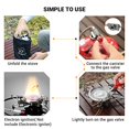 thumbnail image 4 of Bulin Réchaud de Camping Réchaud de Randonnée Réchaud à Gaz Portable avec Allumage Piézo. Batterie de Cuisine Pliable Légère 3800W Réchaud d'Extérieur avec Adaptateur pour Cartouche de Carburant, Ensemble de Brûleurs pour le Camping, la Randonnée et la Cuisson, 4 of 5
