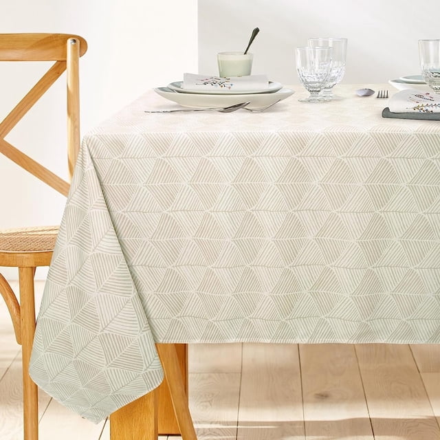 Ivory Tablecloth 60x102in for Rectangular Table Waterproof Table Cloths for Dining Room Indoor Outdoor Table Cloth