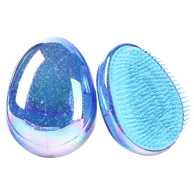 Detangler Comb Portable Egg Shape Detangling Hair Brush Massage Hair Comb