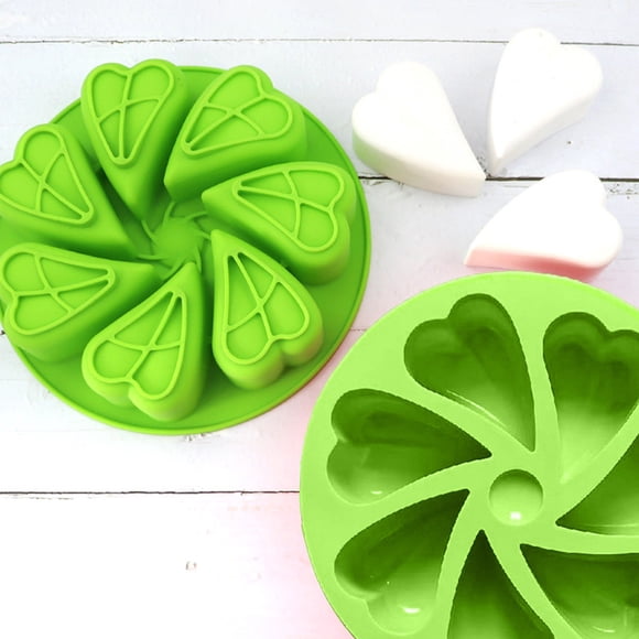 RKSTN Kitchen Utensils 7 Cavity Cake Slice Mould Scone Pan Mould Pizza Slice Baking Mould Cornbread Mould Cake Pizza Mould Soap Mould,Silicone Cake Mould Kitchen Utensils Set