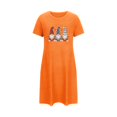 thumbnail image 4 of Birdeem Chemises de Nuit pour Femmes Chemise de Nuit Courte Surdimensionnée pour Femmes Robe Imprimée à Col Rond et Manches Courtes, 4 of 12