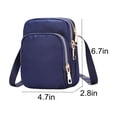 thumbnail image 3 of Body Bag Women Nylon, Ladies Purse Mini 3 Layer Zipper Shoulder Wallet Bag, Compact Portable, Adjustable Straps, Multifunctional As Shoulder Crossbody Bag, For Daily Outings, 3 of 6