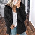 thumbnail image 2 of Womens Fuzzy Fleece Jackets 2023 Clearance Solid Zipper Sharpa Coat Fall Winter Warm Thick Hooded Jacket with Pockets, 2 of 5