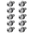 thumbnail image 1 of Unique Bargains M4 x 10mm Acier Inoxydable Hexagonal Tête Bouchon Visserie Combiner 10pcs, 1 of 2