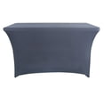 thumbnail image 2 of Spandex Table Cover For 6 Foot Rectangle Tables 6 Pack Tablecloth Elastic 6ft Folding Tablecloths For Vendor Booth Display Banquet Buffet Event Craft, 2 of 7