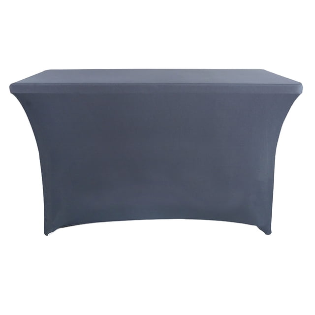 6Ft Rectangular Banquet Table Elastic Table Cover, Spandex Table Cover for 6 Foot Rectangle Tables 6 Pack Tablecloth Elastic 6Ft Folding Tablecloths for Vendor Booth Display Banquet Buffet Event Craft