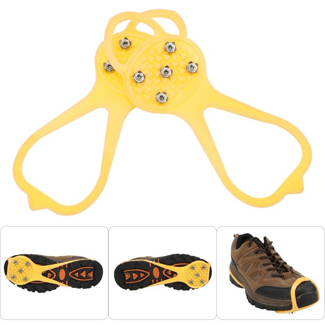 5 Teeth Climbing Shoe Spikes, Strong Grip 5 Teeth Crampons Lightweight Easy To Carry For Ice Fishing For Outdoor
