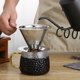 thumbnail image 3 of Filtre à Café en Acier Inoxydable pour Café Filtre Goutte à Goutte Réutilisable Sans Papier Filtre à Cône pour la Maison, 3 of 7