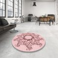 thumbnail image 4 of Ahgly Company Tapis Rectangulaire Lavable en Machine Intérieur Transitionnel Rouge Indien, 7 Pieds x 10 Pieds, 4 of 7