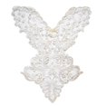 thumbnail image 2 of Robe de Mariée en Organza Or Blanc Cassé à la Main avec Perles et Paillettes, Pièce avant Bricolage, 2 of 3