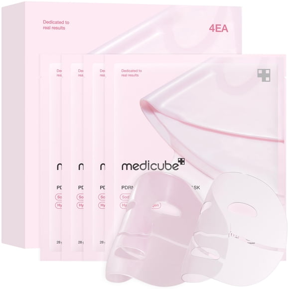 Medicube Salmon Dna Pdrn Pink Collagen Jelly Gel Mask | Overnight Face Mask For Glass Glow Skin- Elasticity Hydrating Firming And Moisturizing | Korean Skincare 28G 4Ea