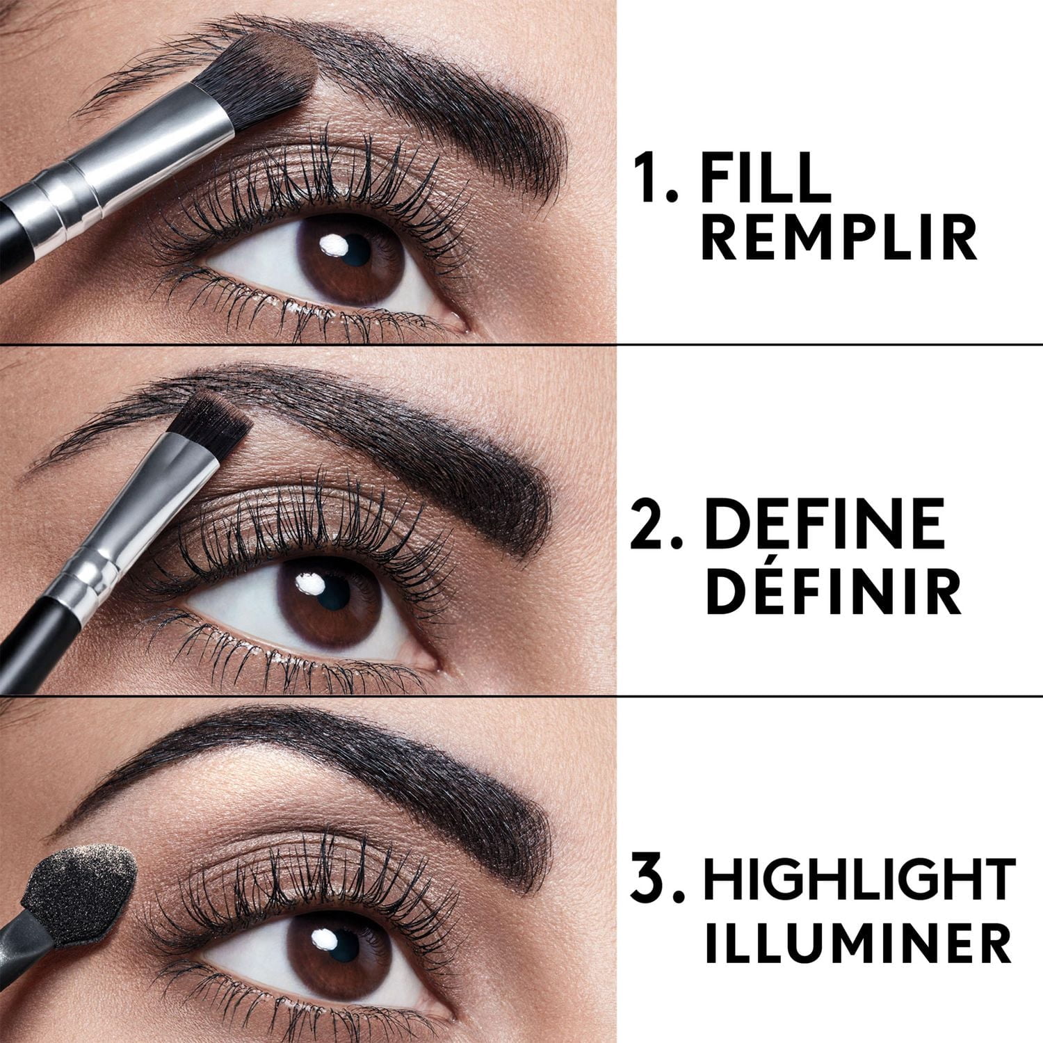 COVERGIRL Kit de poudre à sourcils Easy Breezy Brow, définisseur de sourcils à trois nuances, brosse à double extrémité, sans effort, 100% Sans Cruauté