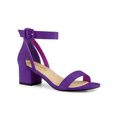 thumbnail image 1 of BLISSFUL STEP Sandales à Talon Épais pour Femmes avec Bride à la Cheville Violet 6, 1 of 7
