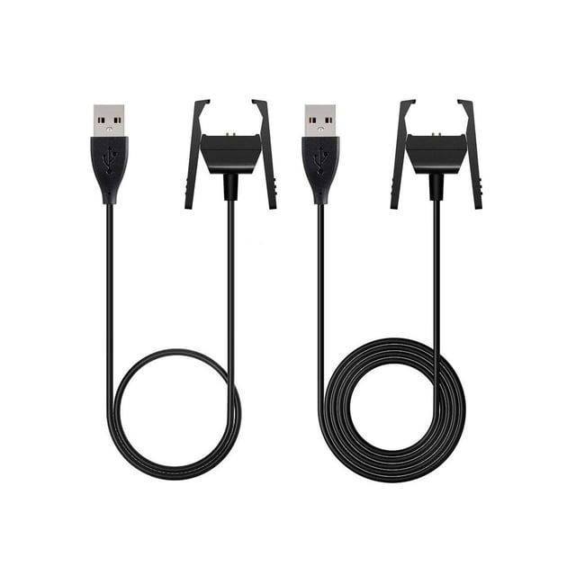 Fitbit Charge 2 Charger 2Pcs Replacement USB Charger Charging Cable for Fitbit Charge 2 with Cable Cradle Dock Adapter for Fitbit Charge 2 Smart Watch - 3.3 feet +1.6 feet