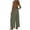Army Green#women summer jump suit, variant on SZJXBUY Womens Jump Suit Casual Plus Size Spaghetti Strap Backless Jumpsuits Dressy Dressy Sleeveless Beach Vacation Wide Leg Long Overalls Sky Blue,M