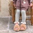 thumbnail image 2 of MIASHUI Girls Warm Thick Leggings Toddler Soild Color Ruffled Tights Bottoms,Light Gray,3-4 Years, 2 of 4