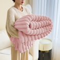 thumbnail image 4 of ZZkhGO Small Double Layer Raschel Blanket, Cozy Fleece Throw Blanket, Soft Warm Blanket for Sofa Travel, 4 of 7