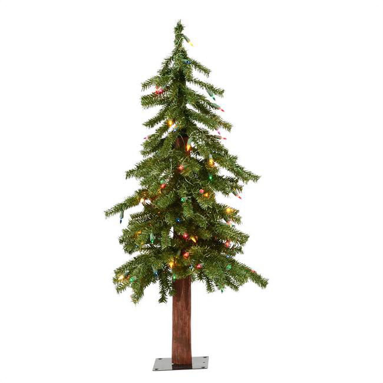Vickerman A805132LED Arbre Natural Alpine 3 Pi x 21 Po avec 191 Embouts et 50 Lumières LED Multicolores