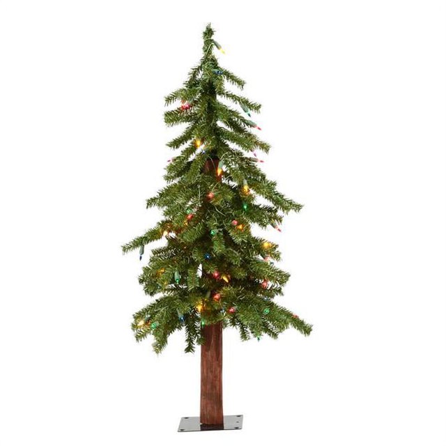 Vickerman A805132LED Arbre Natural Alpine 3 Pi x 21 Po avec 191 Embouts et 50 Lumières LED Multicolores