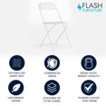 thumbnail image 2 of Flash Furniture Hercules Series Premium White Plastic Folding Chair, 2 of 9