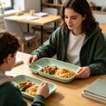 thumbnail image 4 of Fareti Large Divided Plates, Unbreakable Dinnerware Lunch Trays, Lightweight Reusable Plastic Compartment Plates, Microwave and Dishwasher Safe, 4 of 4