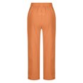 thumbnail image 5 of VEKDONE Womens Linen Long Pants Orange M, 5 of 5