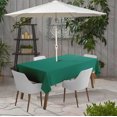 thumbnail image 2 of Vargottam Indoor/OutdoorTablecloth58" x 58" Inch Square Tablecloth with Umbrella Hole & Zipper, Waterproof Patio Table Cloths, Spring/Summer Table Covers for Backyard /BBQs -Teal Green, 2 of 6