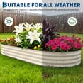 thumbnail image 2 of Jardinière Surélevée en Acier Galvanisé, Lot de 2 - 300x120x45 cm Beige, Robuste pour l'Extérieur avec Bandes Anti-Coupure, Résistante à la Rouille et Assemblage Facile pour Légumes, Fleurs, Fines Herbes, 2 of 8