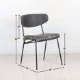 thumbnail image 2 of Ingrid Contract Grade Modern Faux Leather & Metal Side Chair (Set of 2), 2 of 4