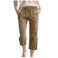 thumbnail image 1 of School Clothes for Girls Suet Pants for Girls Kids Comfortable High Waisted Wide Leg Pants Drawstring Elastic Trousers Comfy Straight Leg Long Pants With Pockets, 1 of 5
