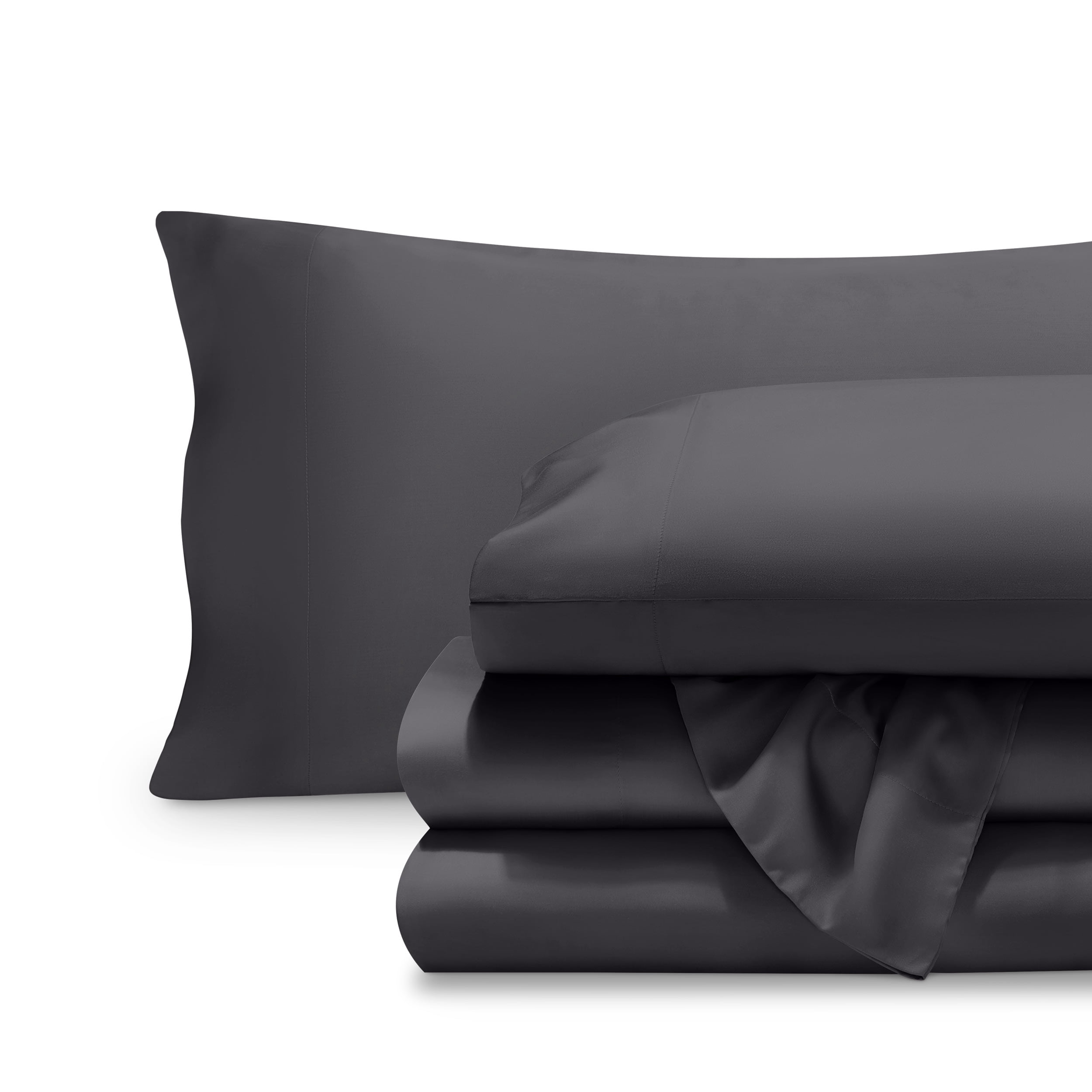 Bare Home TENCEL™ Sheet Set - Lyocell derived from Eucalyptus - Twin XL, Forged Iron Gray
