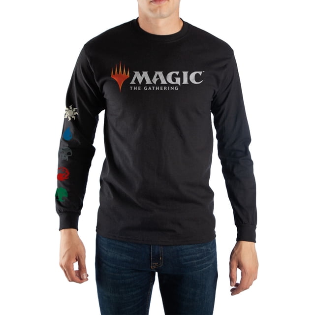 Magic: The Gathering Chandail à Manches Longues Noir avec Logo