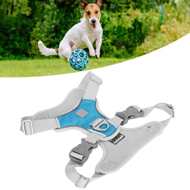 Dog Harness,No Pull Pet Harness With 2 Leash Clips, Adjustable Breathable Pet Harness With Reflective Trim Step In,Reflective Outdoor Pet Oxford Vest,for Cat Dog Outdoor Walking
