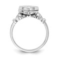 thumbnail image 2 of 925 Sterling Silver Rhodium-plated 10mm Locket Ring, 2 of 4
