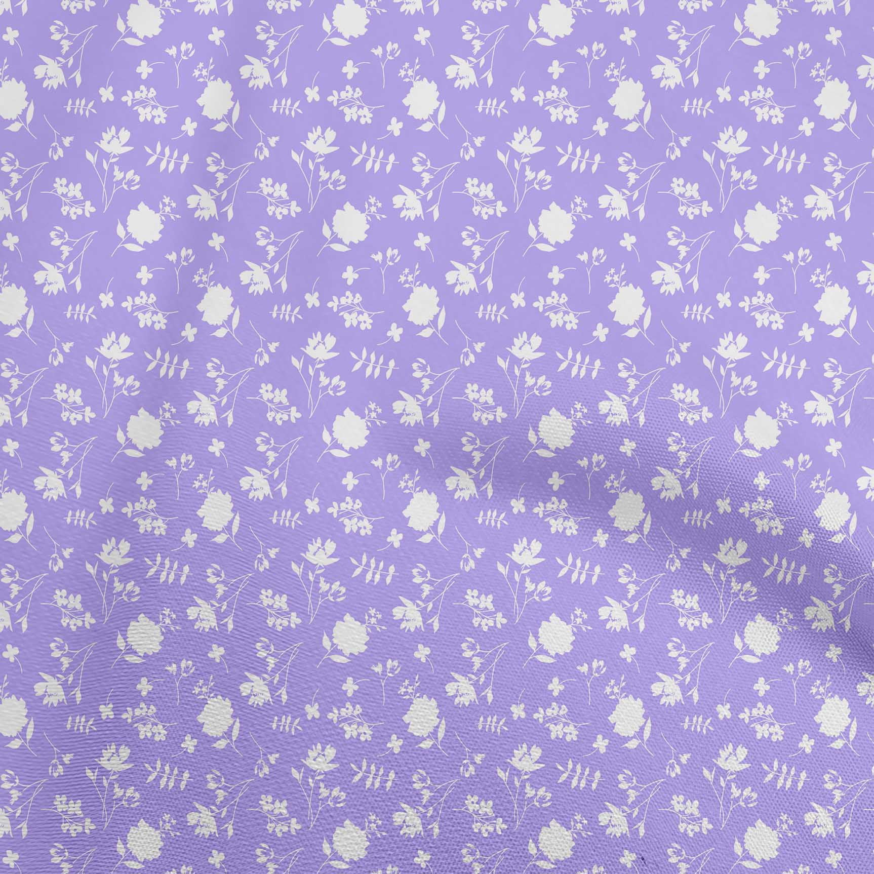 oneOone Rayon Amethyst Fabric Floral Sewing Craft Projects Fabric Prints By Yard 56 Inch Wide