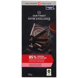 Our Finest 85% Swiss Dark Chocolate bar