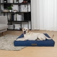 thumbnail image 2 of Vibrant Life Bed for Dogs, Bolster, Durable, Machine Washable Cover, Blue, 36" x 27", 2 of 5