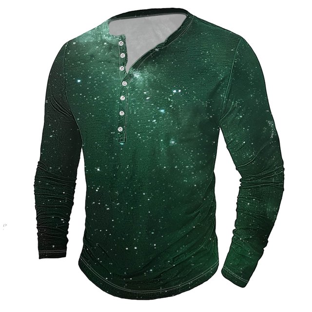 FAIWAD Plus Size Tops for Men Long Sleeve Button Pullover Casual Slim Comfy Basic Stretch Workout Shirts