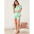 thumbnail image 2 of INSPIRE CHIC Ensembles de Pyjama pour Femmes à Manches Courtes à Pois Vêtements de Nuit Col à Revers Boutonné, 2 of 6