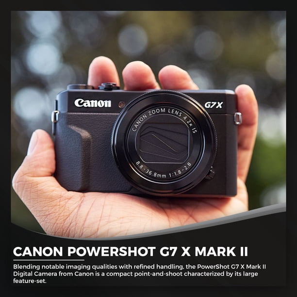 Canon PowerShot G7 X Mark II Digital Camera, 20.1MP, Full HD Video