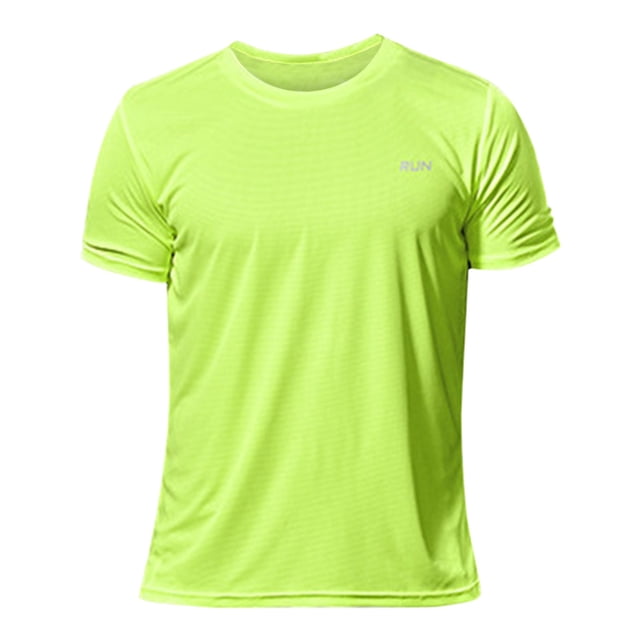 Men's Swim Rash Guard, Short Sleeve UV Sun Protection Workout Athletic Shirts Quick Dry Gym Running Tee Tops
