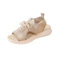 thumbnail image 2 of Konbeca Sandales à Plateforme pour Femmes Chaussures de Marche Confort Été Femmes Mode Décontractée Couleur Unie Talon Compensé Bout Ouvert Sandales à Bride, 2 of 6